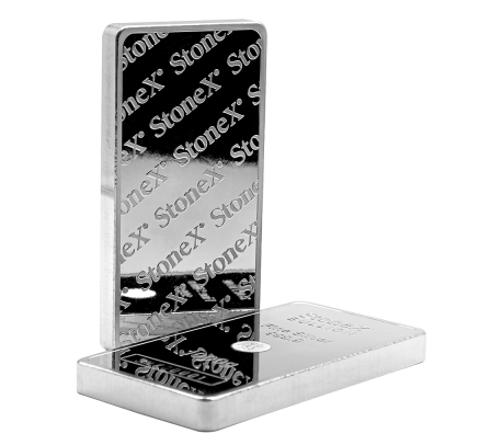 StoneX 1-kilogram pure silver bar