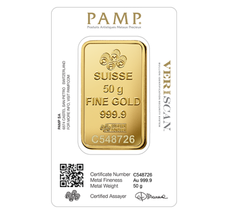 Gold Bar 50g - Pamp Fortuna