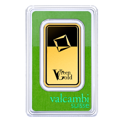 100g Valcambi Green Gold Bar
