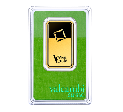 1 oz Valcambi Green Gold Bar