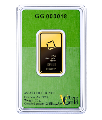 Gold Bar - 20g - Valcambi Green