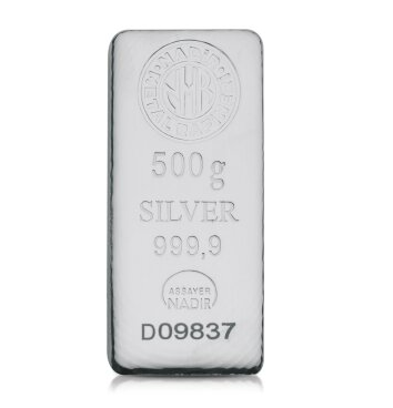 Nadir 500-gram pure silver bar